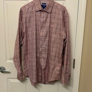 Classic Plaid Button-Down Shirt - Pink